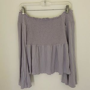 Purple American Eagle off the shoulder top